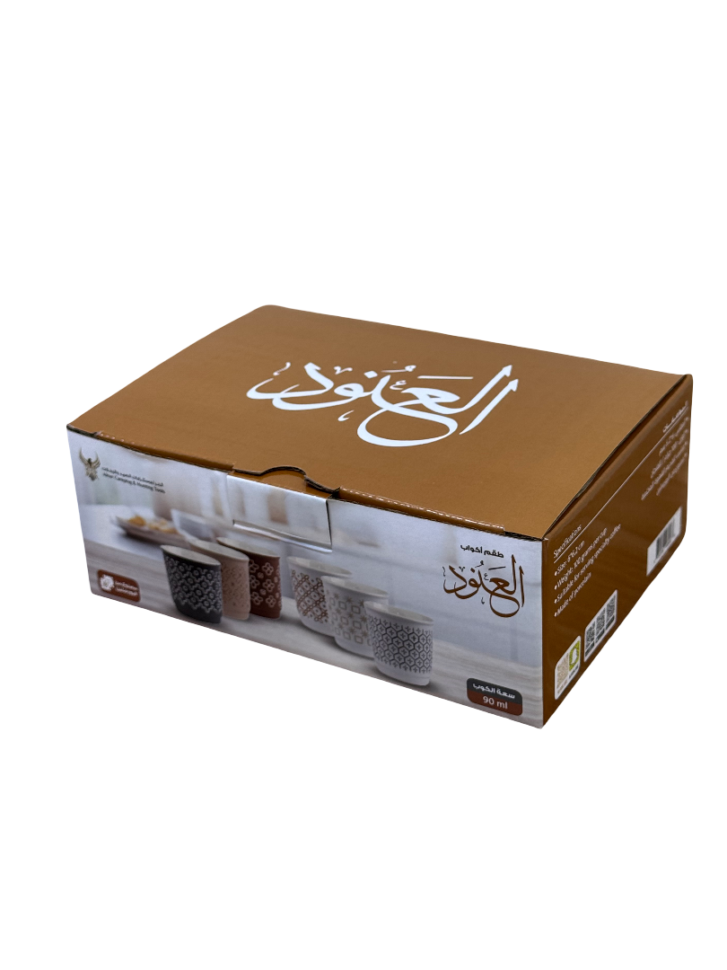 طقم فناجيل العنود عدد 6 حبة من الحر