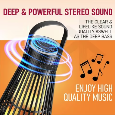Moxedo Portable Outdoor 5W LED Flickering Flame Torch Wireless Speaker with Pole and Ground Stake #MX-OS021