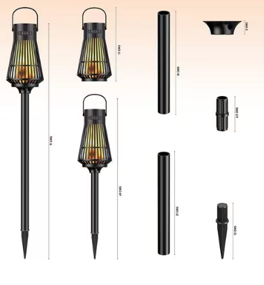 Moxedo Portable Outdoor 5W LED Flickering Flame Torch Wireless Speaker with Pole and Ground Stake #MX-OS021