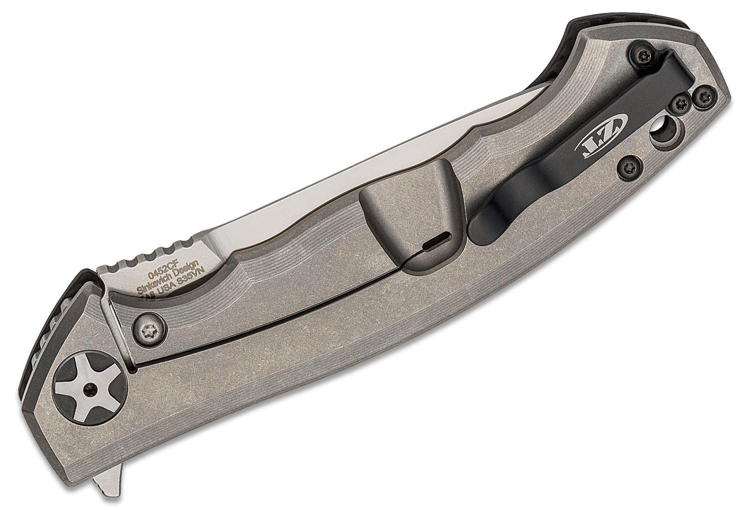 ZT Dmirty Sinkevich S35VN Satin Blade, CF and Titanium Handles #ZT0452CF