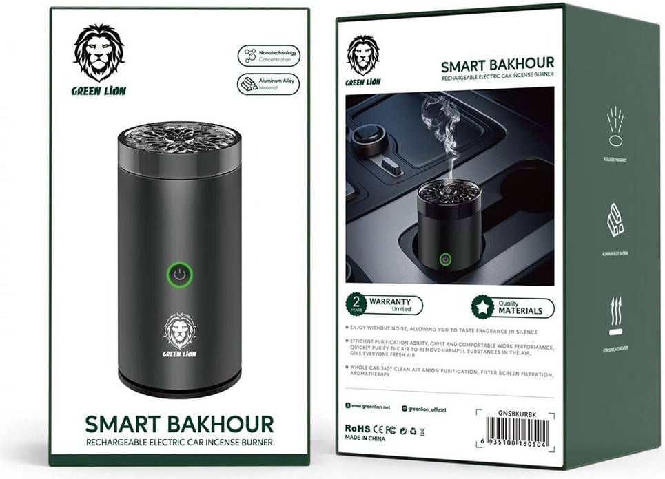 Green Lion Smart Bakhour Rechargeable Electric Car Incense Burner