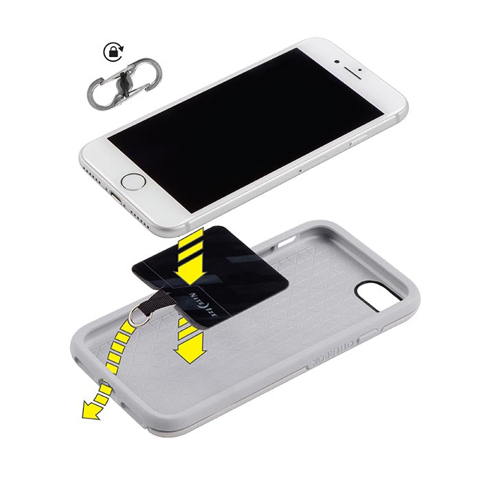 Nite Ize Hitch® Phone Anchor + Stretch Strap - White Sparkle HPSS-0211-R7