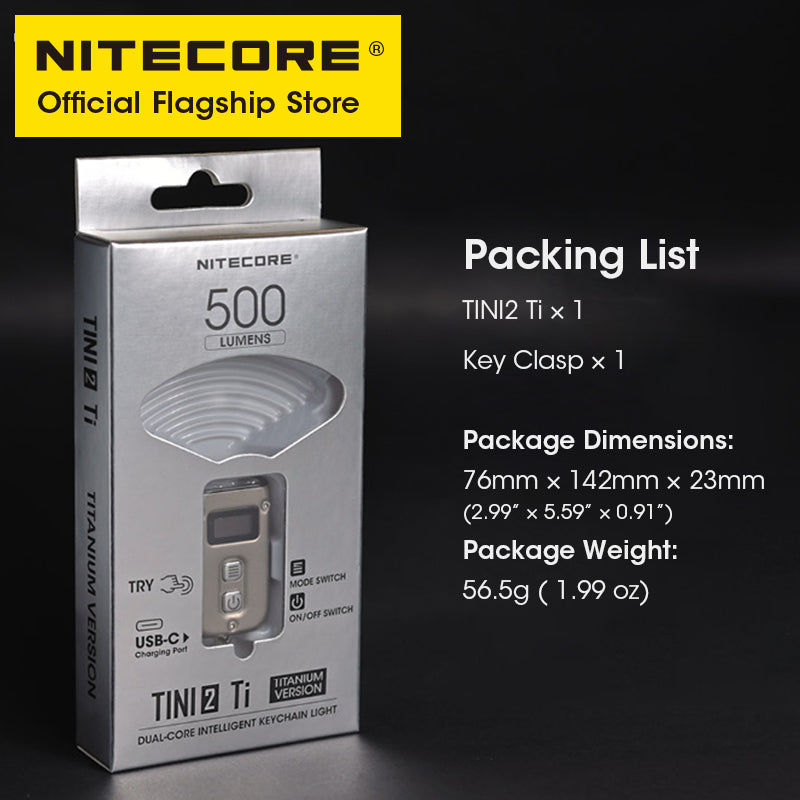 Nitecore Dual-Core Interlligent Keychain Light #TINI2TI