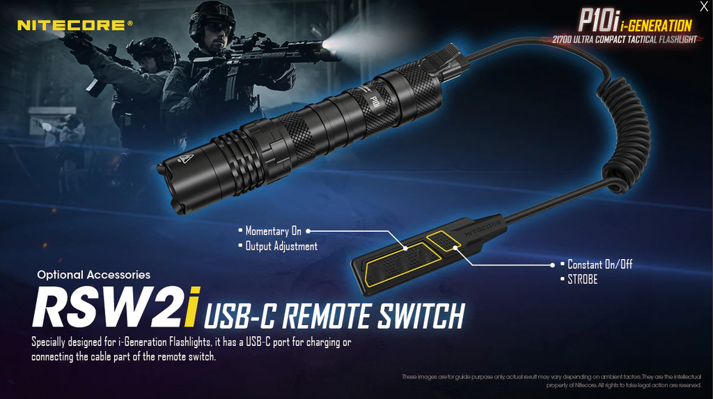 Nitecore Generation 21700 Ultra Compact Tactical Flashlight #P10i