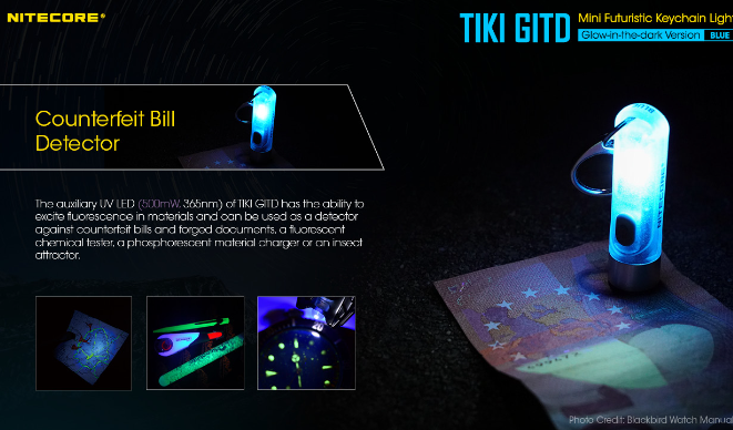 Nitecore Gitd Blue 300 Lumens#TIKI-GITD