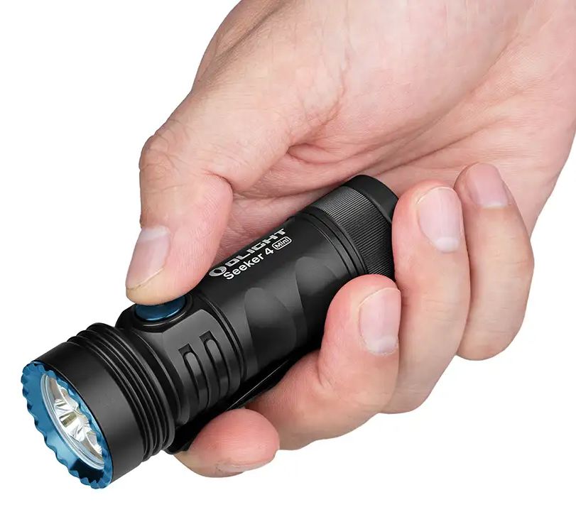 Olight Seeker 4 Mini CW 1200 Lumens Rechargeable LED Flashlight with White and UV Light
