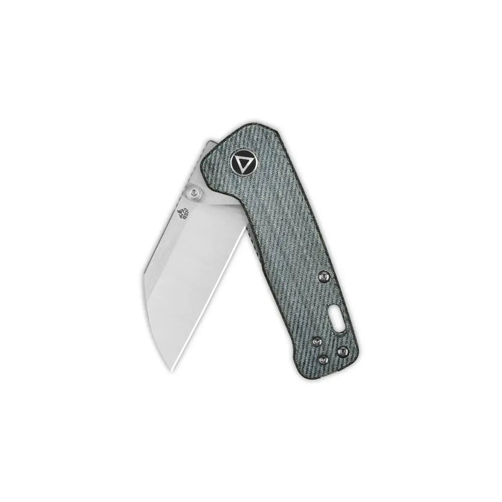 Penguin Mini Liner lock, 14C28N Satin, Denim blue micarta #QS130XS-B