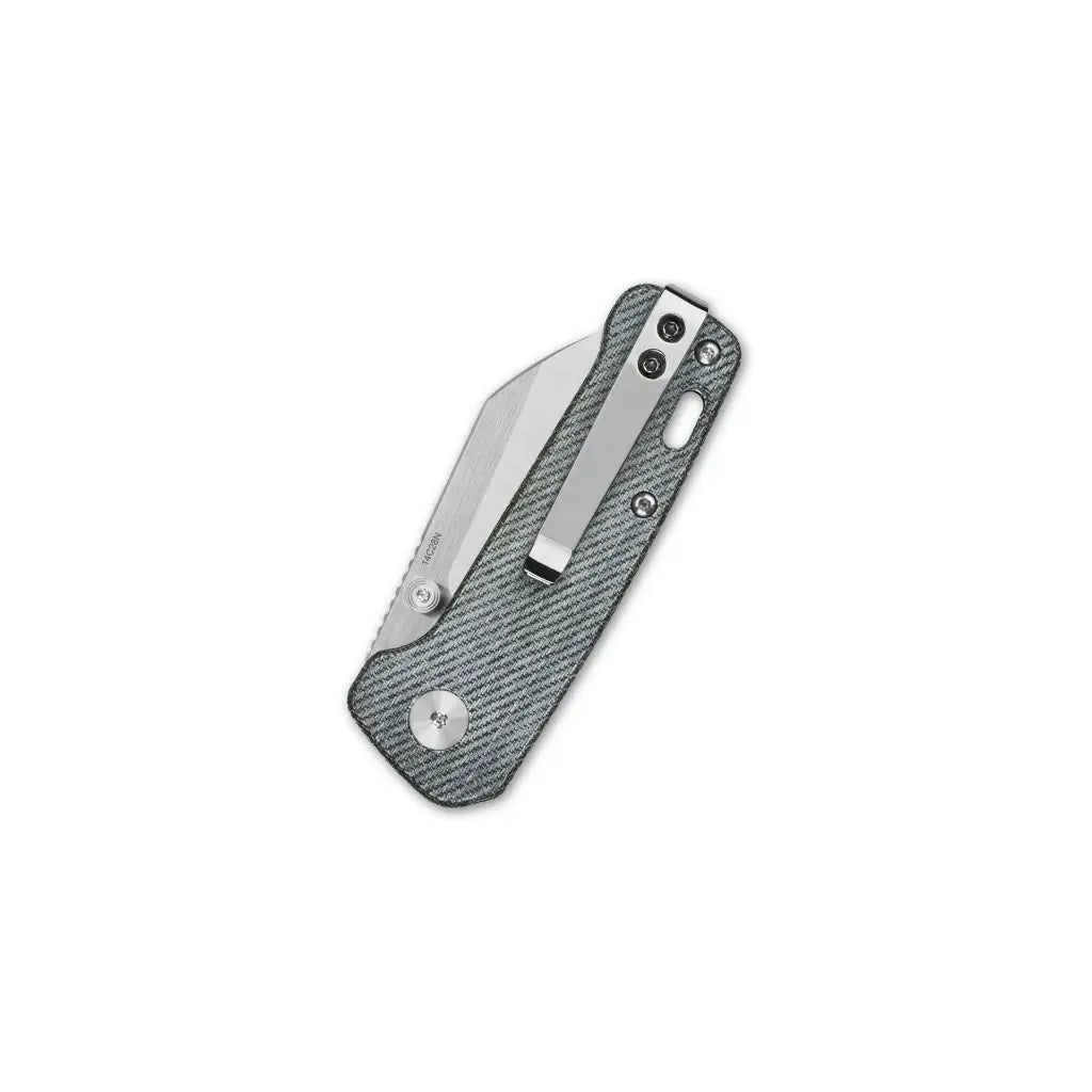 Penguin Mini Liner lock, 14C28N Satin, Denim blue micarta #QS130XS-B