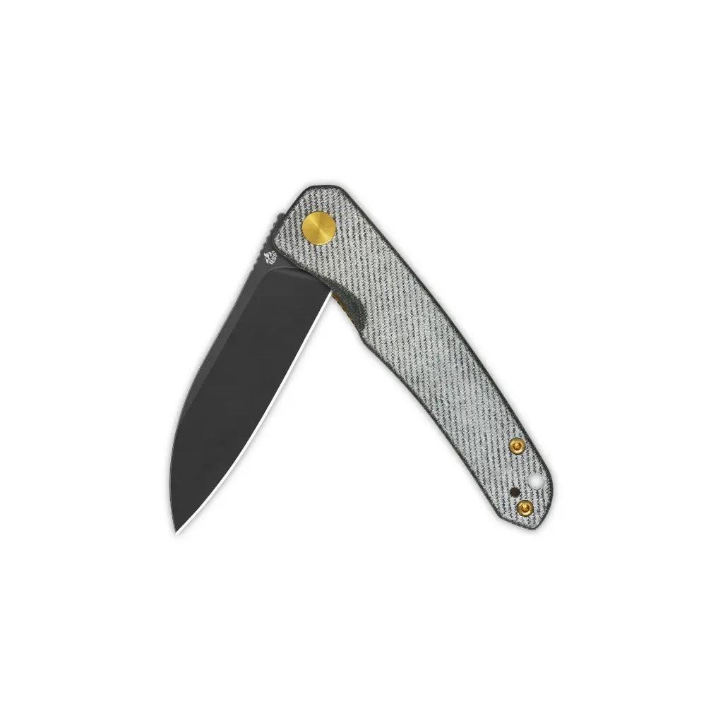 Otter Liner lock, 14C28N black, Denim micarta #QS140-F2