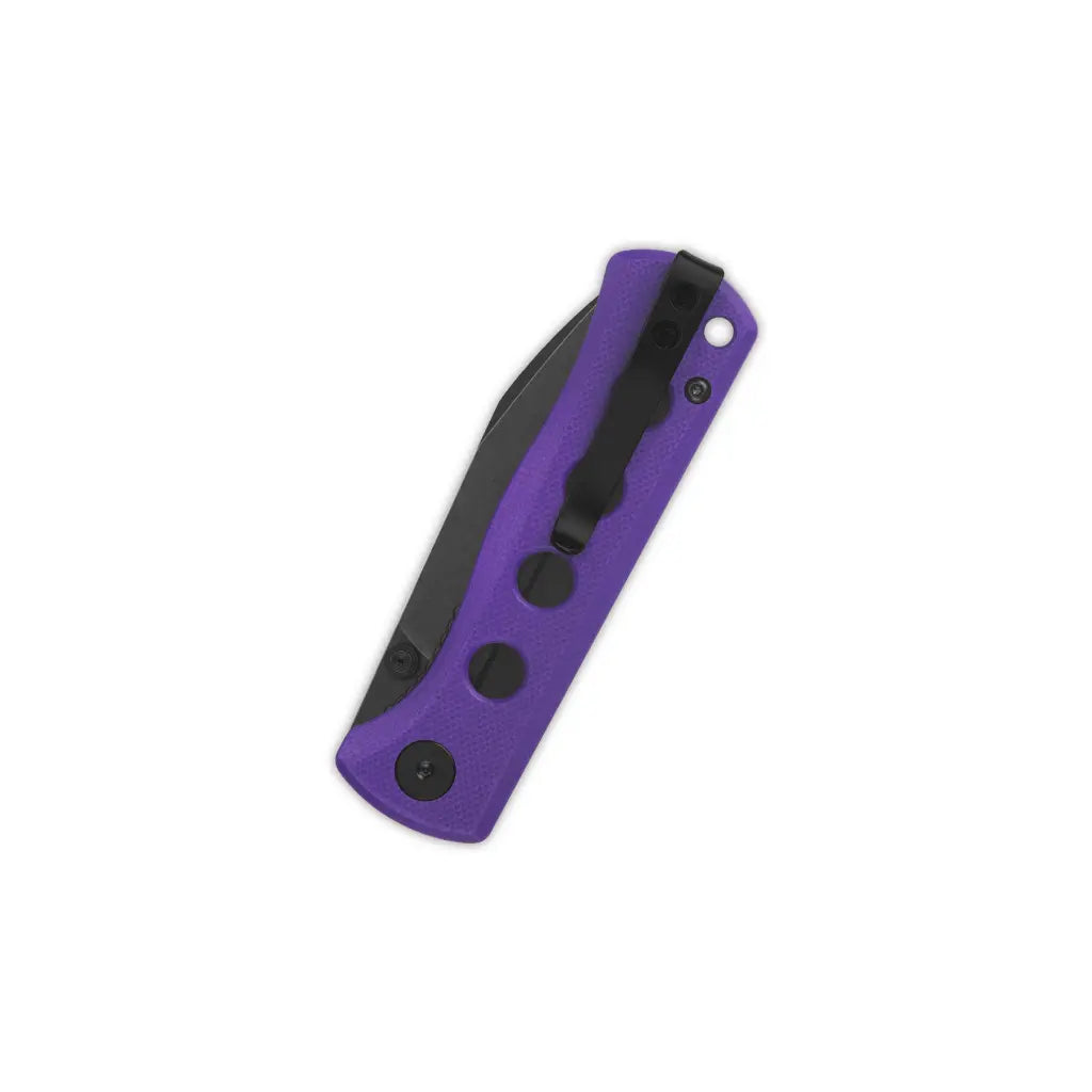 Canary folder Liner lock, 14C28N black stonewashed, Purple G10 #QS150-D2