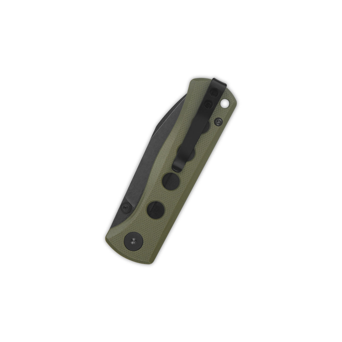 Canary folder Liner lock, 14C28N black stonewashed, Olive green G10 #QS150-F2