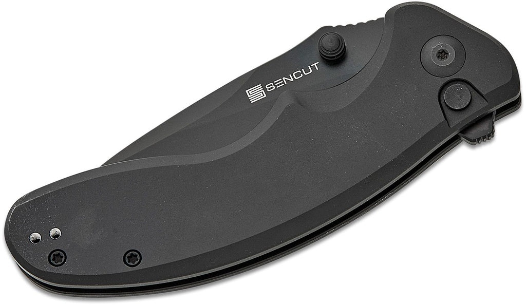 SENCUT Cybrix Folding Knife - Black Aluminum #S23098A-1