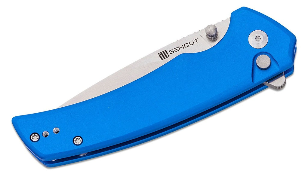 SENCUT Serene Flipper Knife - Blue Aluminum #S21022B-4