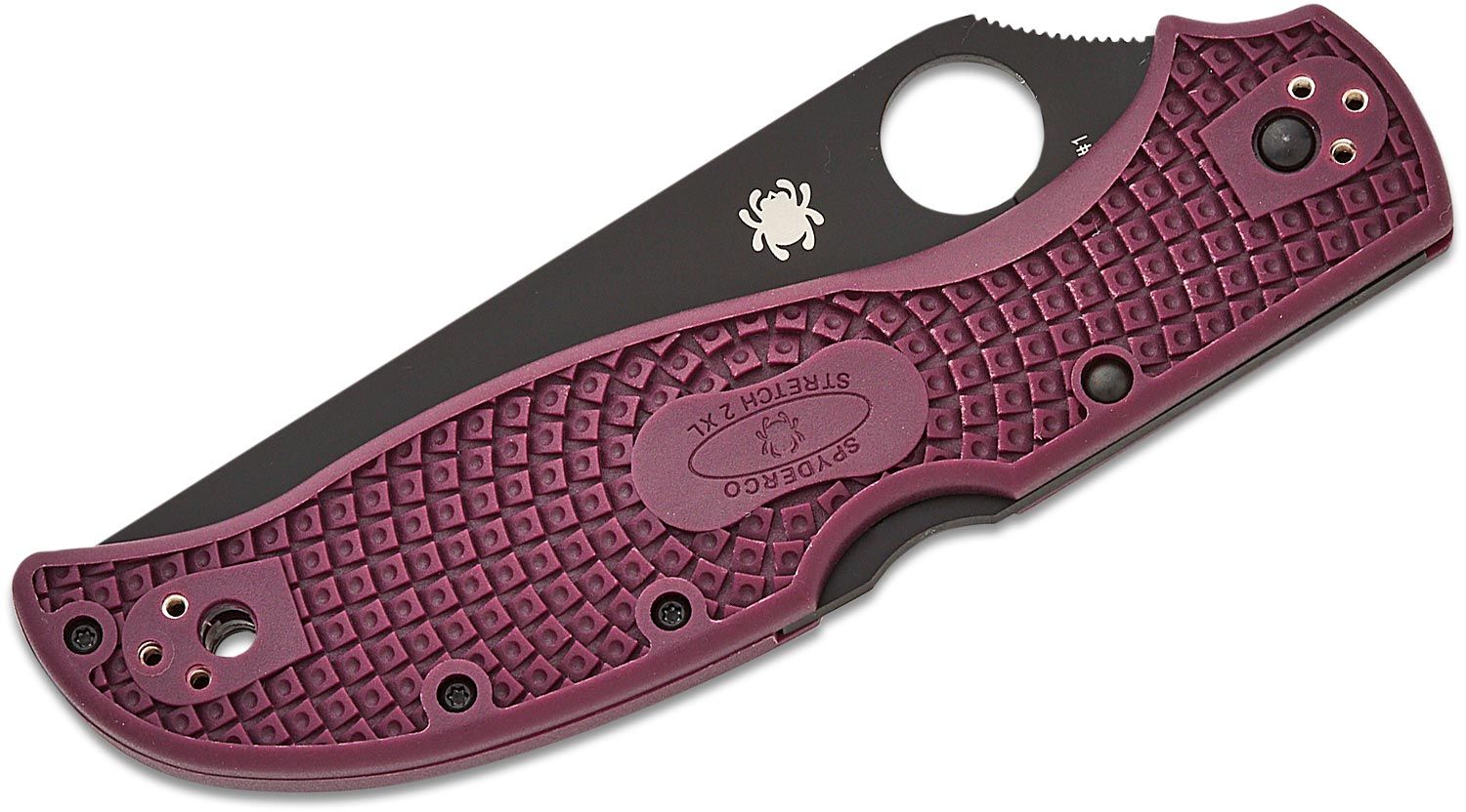 Spyderco Stretch 2 XL Lightweight Sprint Run Burgundy FRN Handles Lockback #C258BGBKP