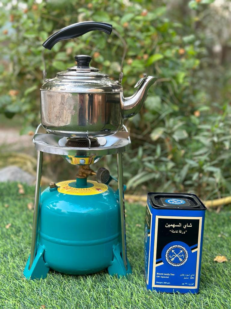 شاي السهمين خشن ازرق من المنيس علبة معدنية 290 جرام