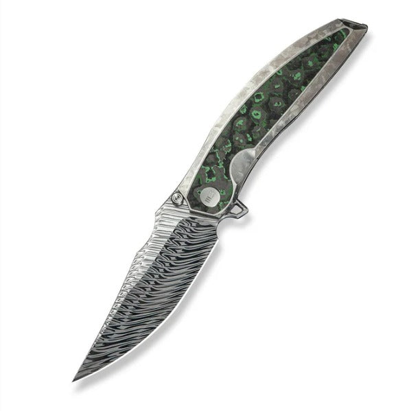 WEKNIFE Quinseris Flipper & Thumb Stud Knife Titanium & FatCarbon Fiber Handle #WE23093-DS1