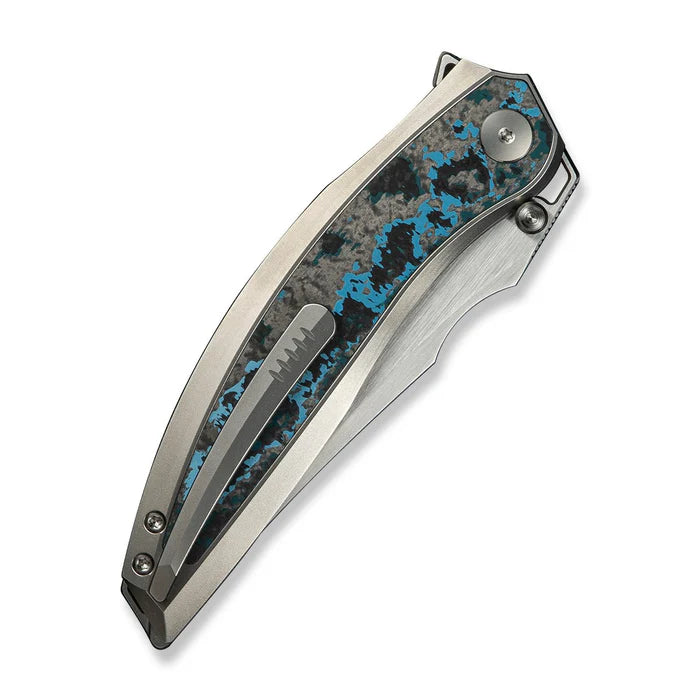 WEKNIFE Quinseris Flipper & Thumb Stud Knife Titanium & FatCarbon Fiber Handle #WE23093-4
