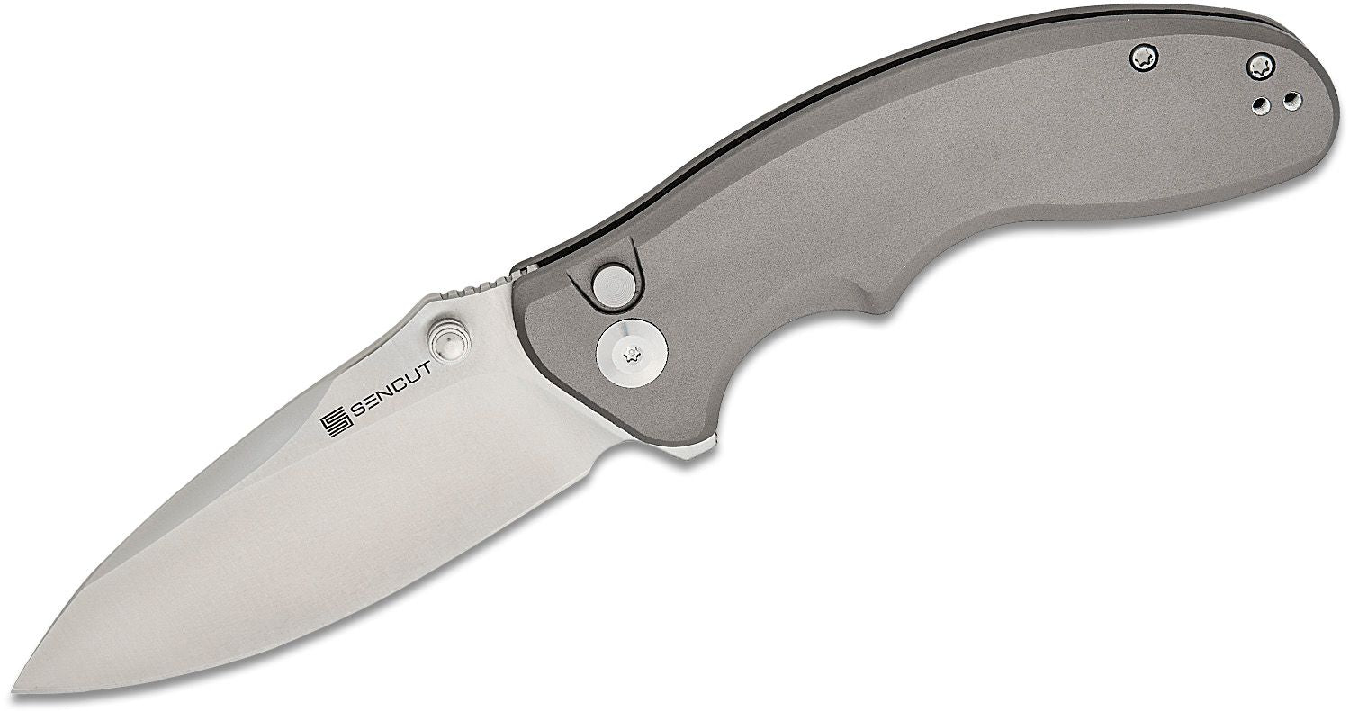 SENCUT Cybrix Folding Knife - Gray Aluminum #S23098A-2