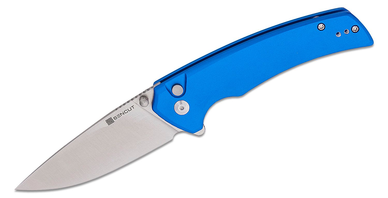 SENCUT Serene Flipper Knife - Blue Aluminum #S21022B-4