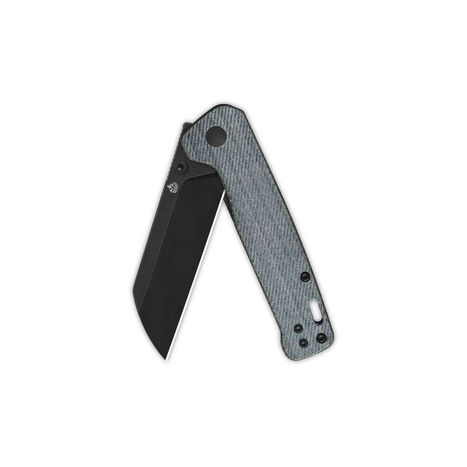 Penguin V2 Linerlock, D2 black stonewash,Denim micarta #QS130V2-B2