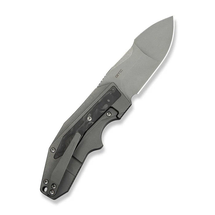 WEKNIFE Coral SLT Flipper Knife Titanium & Carbon Fiber Handle #WE24044-2