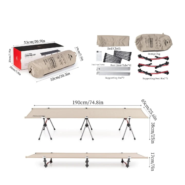 Ultralight Foldable Camping Sleeping Bed Q-9E From Naturehike #NH19JJ006