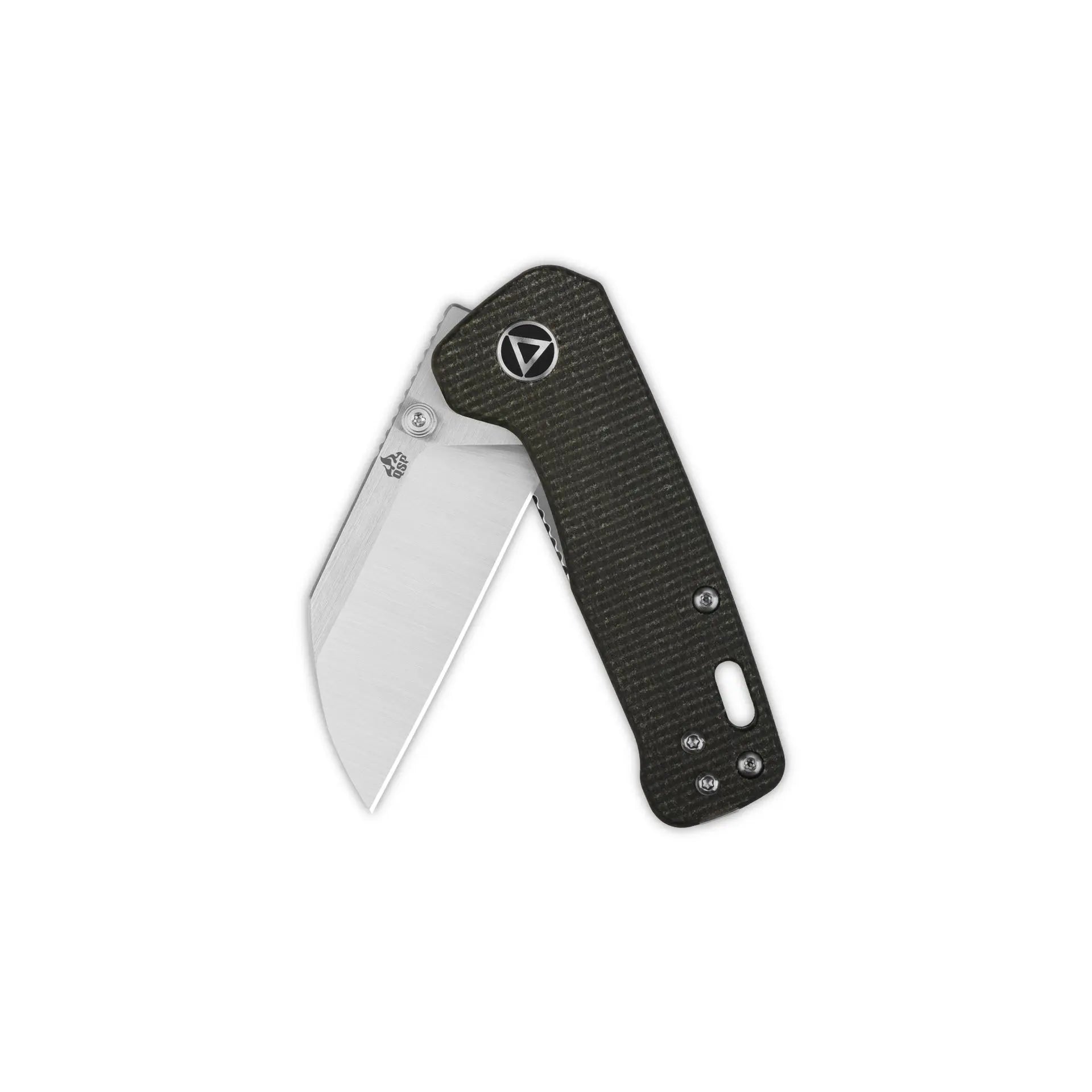 Penguin Mini Liner lock, 14C28N satin, Dark brown micarta #QS130XS-A