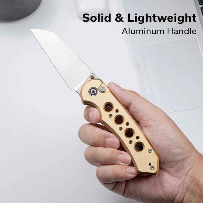 CIVIVI Pragma Prime Thumb Stud & Button Lock Knife Aluminum Handle #C24067-3