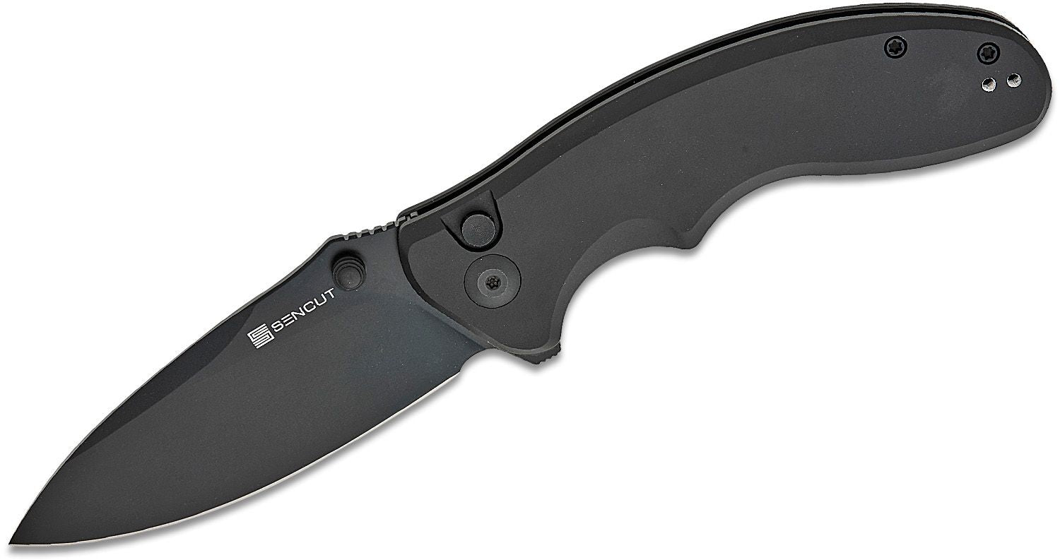 SENCUT Cybrix Folding Knife - Black Aluminum #S23098A-1