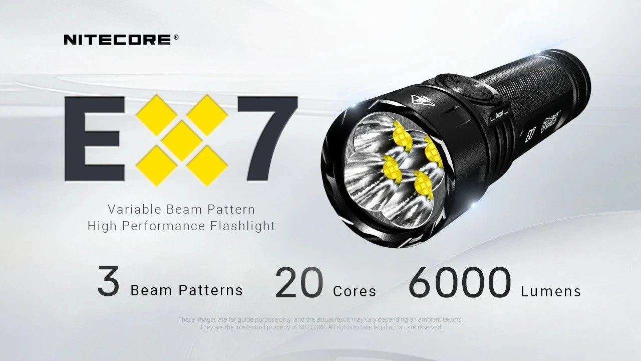 Nitecore EX7 6000 Lumen High Performance Rechargeable Flashlight