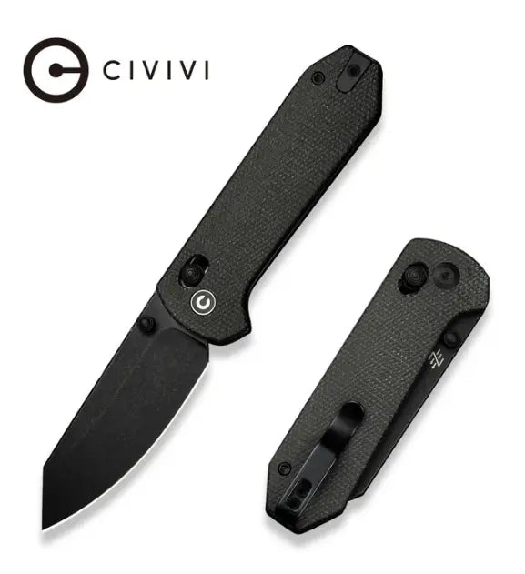 CIVIVI Yonder Thumb Stud & Crossbar Lock Knife Micarta Handle #C23073B-1