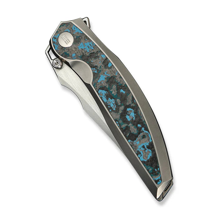WEKNIFE Quinseris Flipper & Thumb Stud Knife Titanium & FatCarbon Fiber Handle #WE23093-4