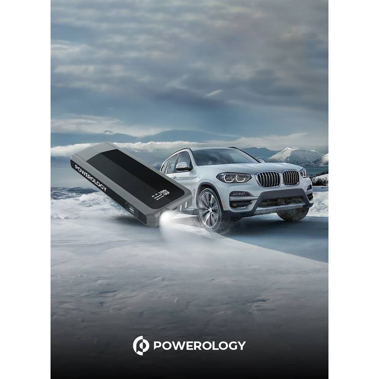 Powerology Jumpstart  Powerbank 16000mAh PD 18W QC3.0 1200A 6L