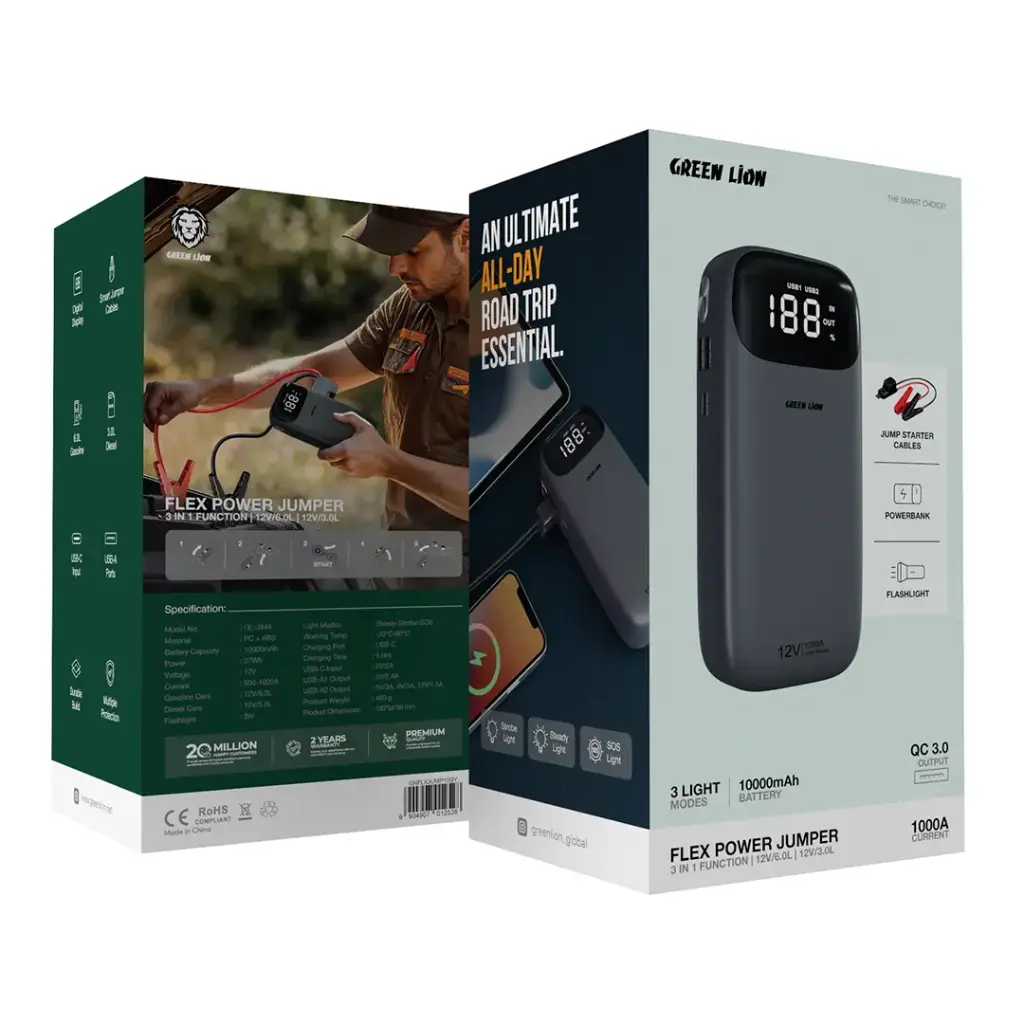 Green Lion Flex Power Jumper and Power Bank 10000mAh