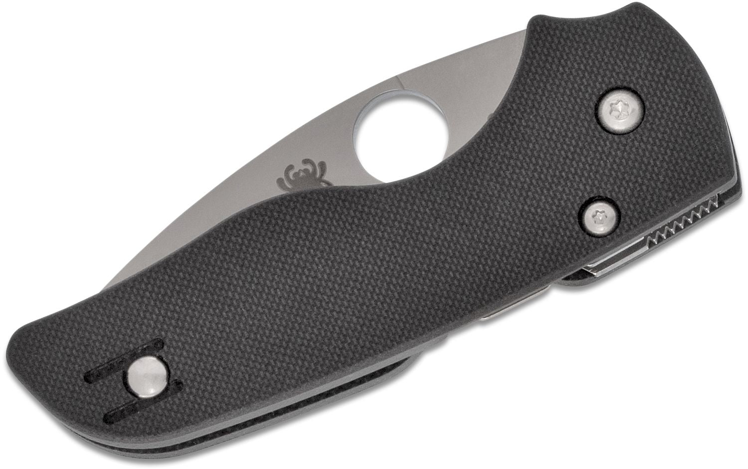 Spyderco Lil' Native CPM-S30V Satin Plain Blade, Black G10 Handles #C230GP