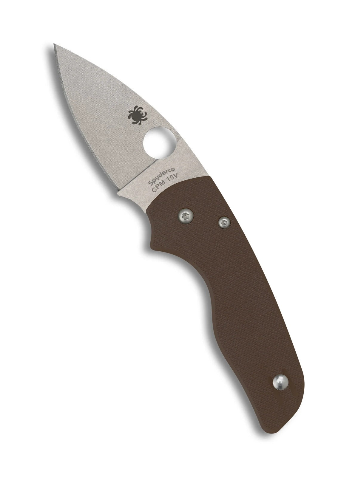 SPYDERCO SP LIL NATIVE BROWN G-10  CPM15V PLAINEDGE #C230GPBN15V