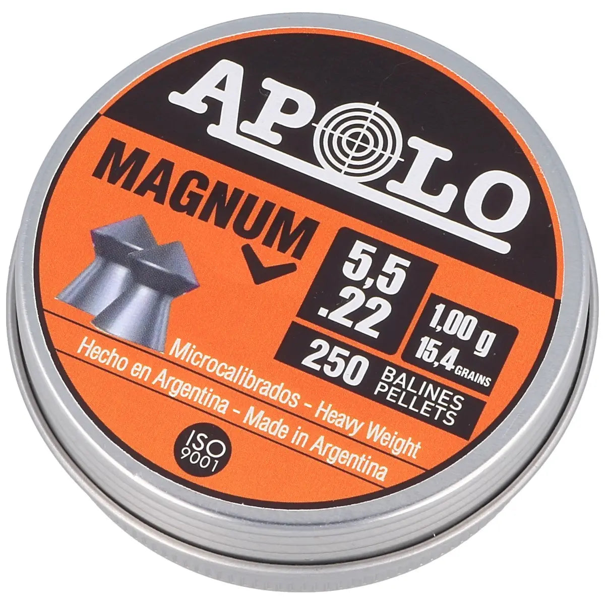 Apolo Pellets Apolo Magnum (15,40 gr) Cal. 5.5 # 13003 - طلقات بنادق هوائية
