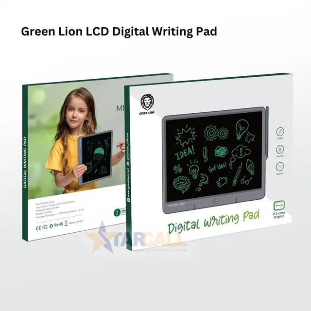 Green Lion LCD Digital Writing Pad 15" - Gray #GNWPAD15GY