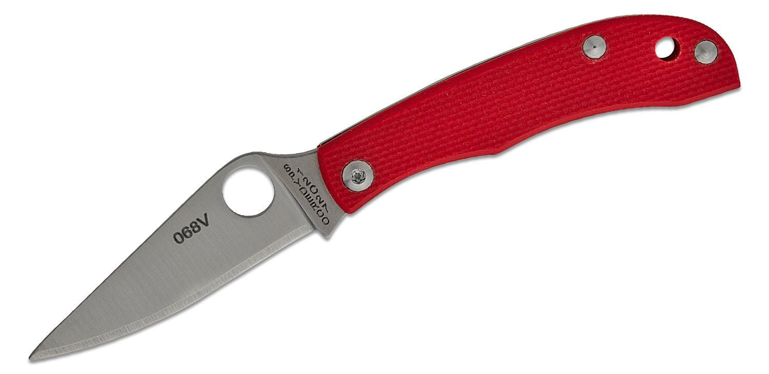 Spyderco HoneyBee Micro-Size Slipjoint Red G10 Handles #C137GRDP