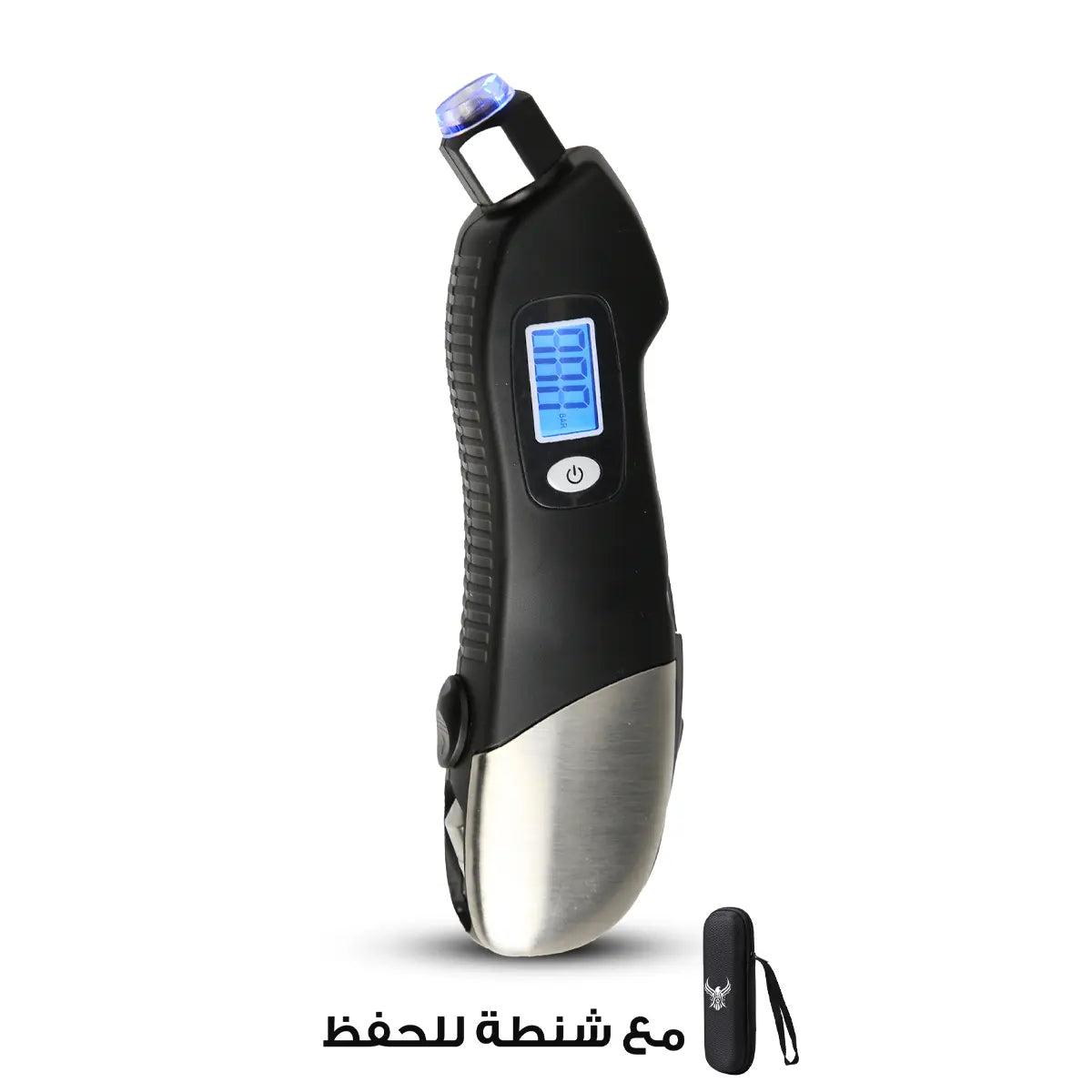 مقياس ضغط الاطارات مع ادوات الطوارئ مع شنطة للحفظ من الحر