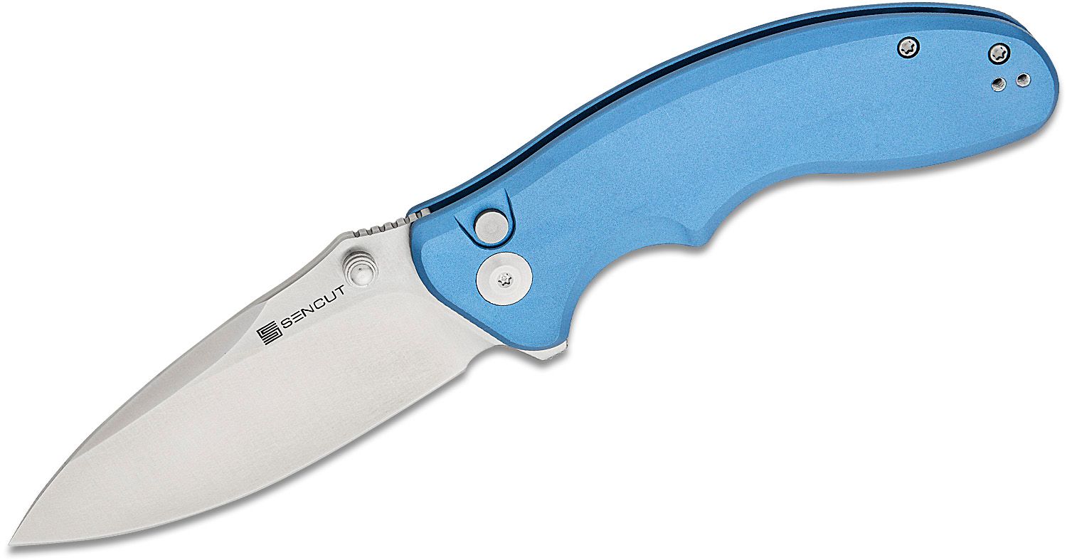 SENCUT Cybrix Folding Knife - Blue Aluminum #S23098A-4