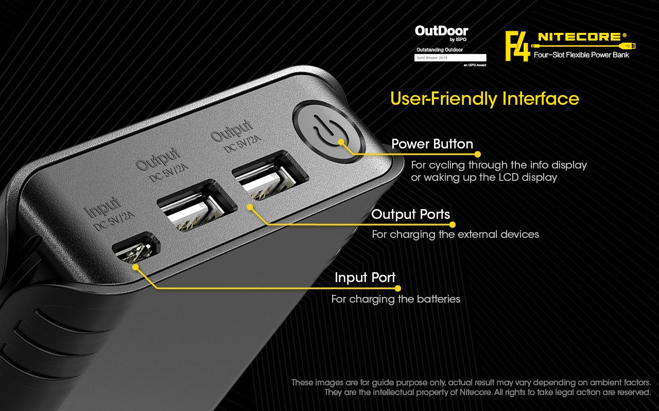 Nitecore F4 Charger and Power bank