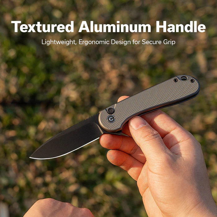 CIVIVI Button Lock Elementum II Flipper Knife Aluminum Handle #C18062PD-1