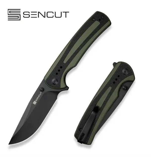 SENCUT Regnator Flipper & Thumb Stud Knife G10 Handle #S24057-2