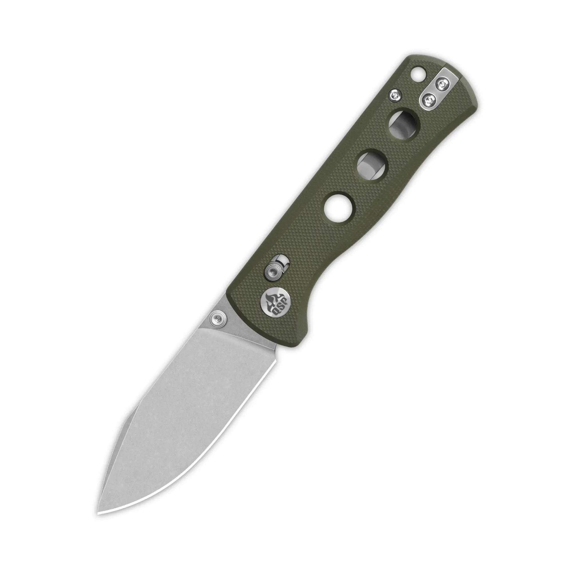 Canary Glyde lock, 14C28N stonewashed, Olive Green G10 #QS150GL-B1