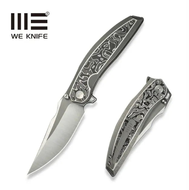 WEKNIFE Quinseris Flipper & Thumb Stud Knife Titanium & Carbon Fiber Handle #WE23093-3