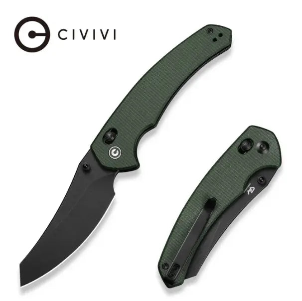 CIVIVI Sixgill Thumb Stud & Crossbar Lock Knife Micarta Handle #C24050-3