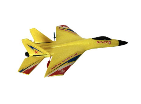 A&T Airplane for Kids SU-27 Easy to Fly Anti Fall Glider Fighter Jet 2.4GHz 2 Channel RC Plane With Built in Smart Gyro System #11198