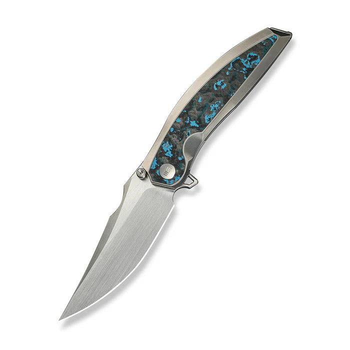 WEKNIFE Quinseris Flipper & Thumb Stud Knife Titanium & FatCarbon Fiber Handle #WE23093-4