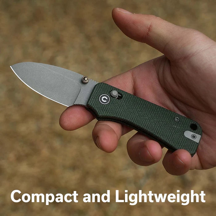 CIVIVI Baby Banter 2 Thumb Stud & Crossbar Lock Knife Micarta Handle #C23074-3